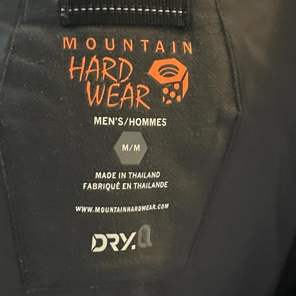 MOUNTAIN HARDWEAR SNOWZILLA II DRY-Q JACKET MENS MEDIUM BLACK SNOWBOARD SKI MINT - Picture 9 of 12